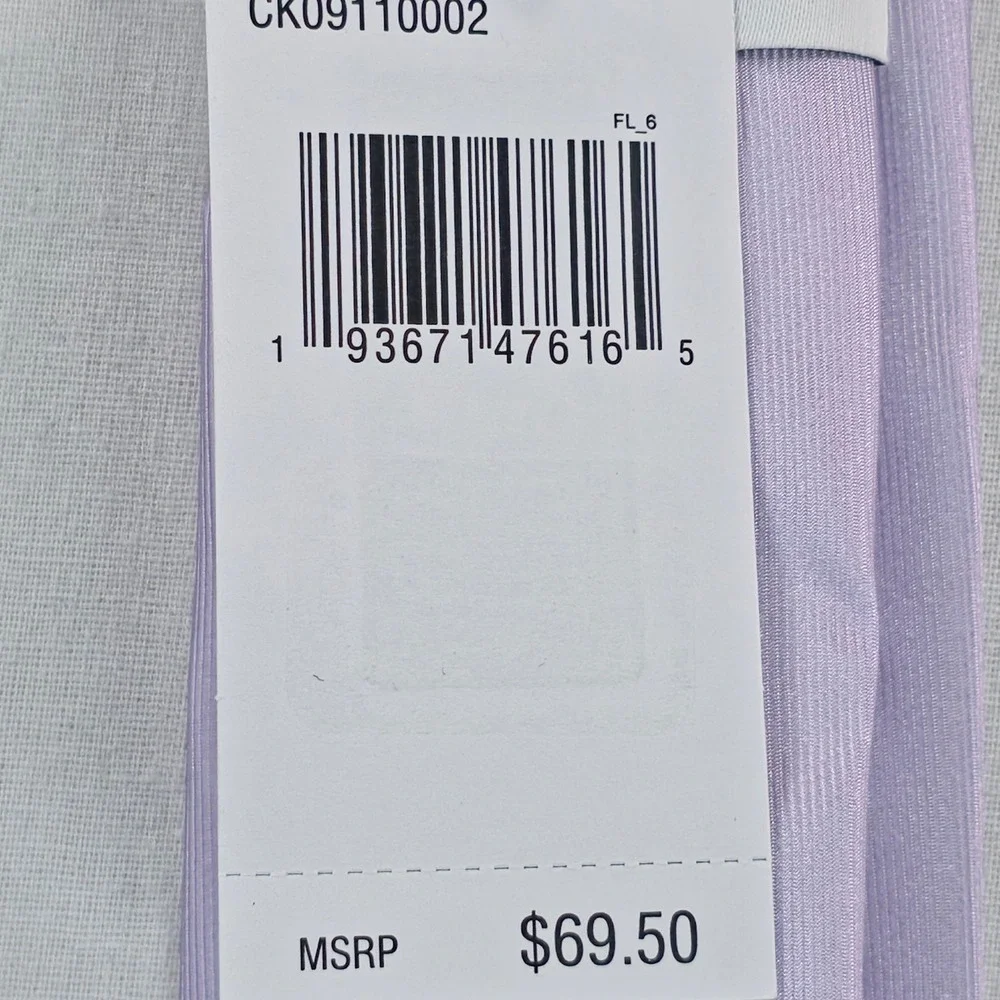 Calvin Klein Mens Tie One Size Light Purple Unison Solid Formal Necktie NWT
